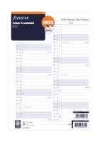 Filofax Kalendář A4 2022 plánovací kalendář týden verikální anglický