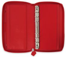 Diář Filofax Saffiano Compact Zip červený organizér
