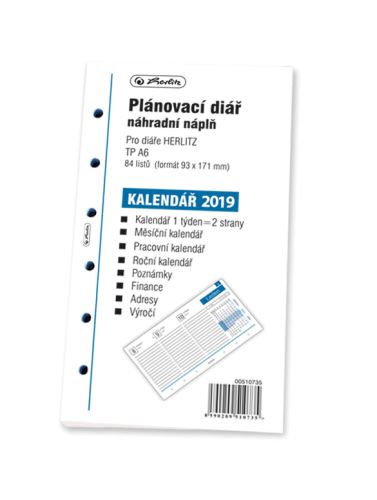 Herlitz kalendář A6 2019 týden na dvě strany český 