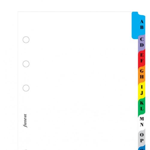 Filofax krajové výřezy A-Z barevné 2 písmena na záložce A6 