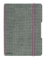 Herlitz sešit flex A6 40 listů čtverečkovaný plátno růžová gumička