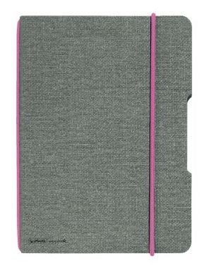 Herlitz sešit flex A6/40 listů čtverečkovaný plátno růžová gumička