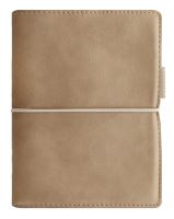 Filofax Domino Soft A7 Pocket pastelově hnědý diář kapesní
