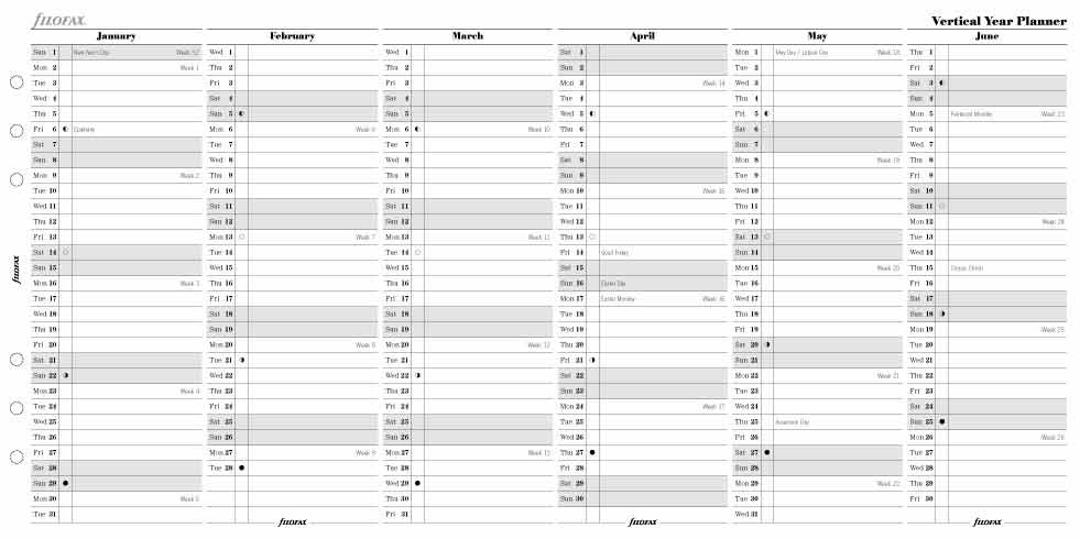 Filofax plánovací kalendář A5 2015 vertikální anglický DOPRODÁNO ...