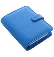 Filofax Saffiano A7 Pocket Fluoro modrý diář kapesní