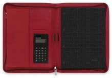 Filofax Microfiber A4 konferenční desky červené s kalkulačkou