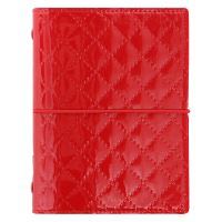 Filofax Domino Luxe A7 Pocket červený diář kapesní lesklý