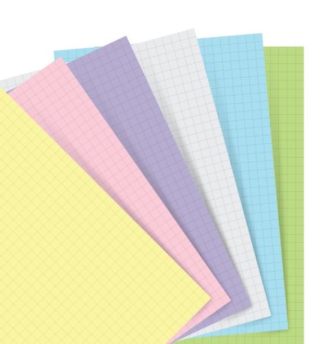 Filofax papír čtverečkovaný pastelový A6 