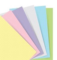Filofax Notebook A5 náplň papíry tečkované pastelové