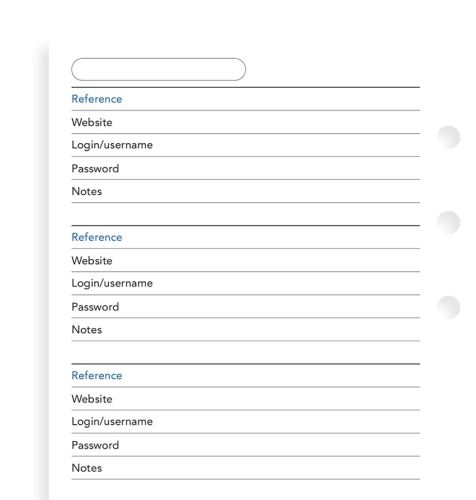 Filofax seznam hesel A6 