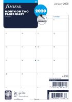 Filofax kalendář A5 2020 přehled měsíců anglický 